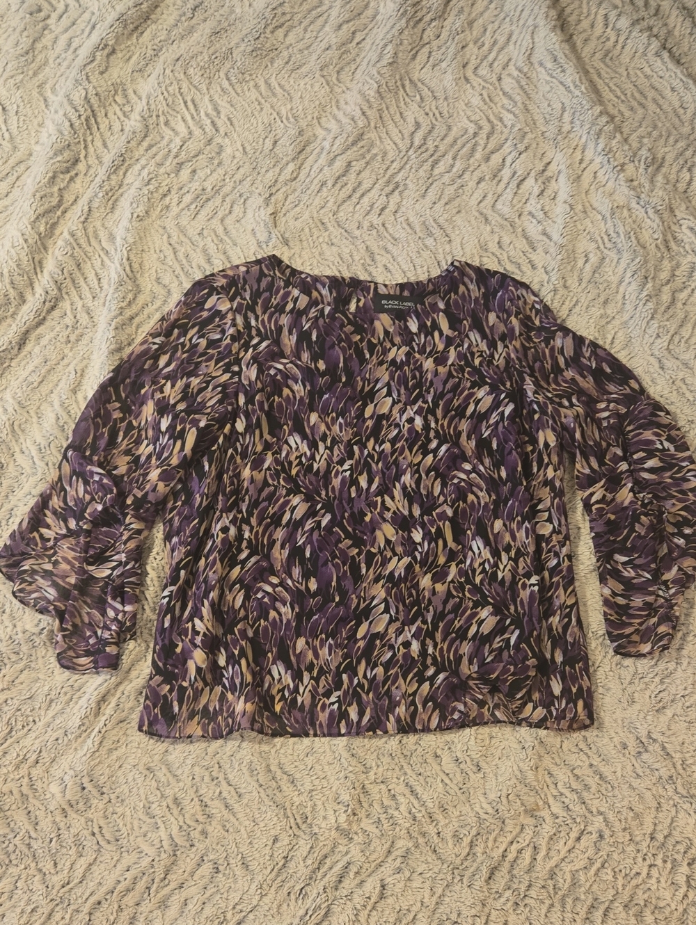 Women’s Printed Chiffon Blouse - Purple Multi